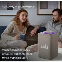 Умная колонка Яндекс Станция Макс (с хабом умного дома Zigbee, бежевый) - Превью изображения №8 — Интернет-магазин Time-Shop