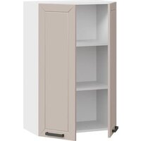 Шкаф навесной Трия Лорас 1ВВ6 с двумя дверями (белый/холст латте) - Превью изображения №2 — Интернет-магазин Time-Shop