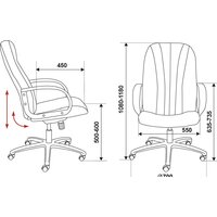 Офисное кресло Бюрократ T-898/#B (черный) - Превью изображения №5 — Интернет-магазин Time-Shop