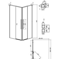 Душевой уголок Grossman Galaxy 110x90x195 300.K33.01.1190.21.10 (черный матовый/тонированное стекло) - Превью изображения №11 — Интернет-магазин Time-Shop