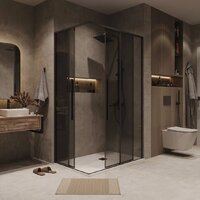 Душевой уголок Grossman Galaxy 110x90x195 300.K33.01.1190.21.10 (черный матовый/тонированное стекло) - Превью изображения №8 — Интернет-магазин Time-Shop