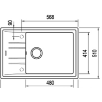 Кухонная мойка TEKA Stone 60 S-TG 1B 1D AUTO WST (черный металлик) - Превью изображения №3 — Интернет-магазин Time-Shop