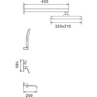 Душевая система  Shevanik S4135G - Превью изображения №2 — Интернет-магазин Time-Shop
