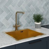 Кухонная мойка Floracio Steel F.5151.GDD - Превью изображения №2 — Интернет-магазин Time-Shop