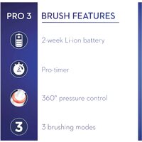 Электрическая зубная щетка Oral-B Pro 3 3000 Cross Action D505.513.3 (черный) - Превью изображения №4 — Интернет-магазин Time-Shop