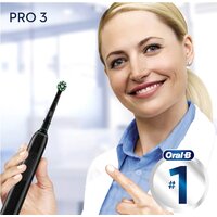 Электрическая зубная щетка Oral-B Pro 3 3000 Cross Action D505.513.3 (черный) - Превью изображения №3 — Интернет-магазин Time-Shop