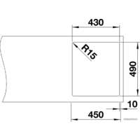 Кухонная мойка Blanco Andano 400-IF/A 525244 (с клапаном-автоматом, сатин) - Превью изображения №4 — Интернет-магазин Time-Shop