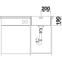 Кухонная мойка Blanco Andano 400-IF/A 525244 (с клапаном-автоматом, сатин) - Превью изображения №5 — Интернет-магазин Time-Shop