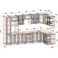 Готовая кухня Интерлиния Мила Шато 1.88x3.4 ВТ PR (белый/керамика/опал светлый) - Превью изображения №6 — Интернет-магазин Time-Shop