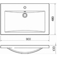 Умывальник Florentina Анита 900 - Превью изображения №2 — Интернет-магазин Time-Shop
