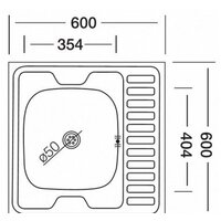 Кухонная мойка КромРус EC-209M RUS (левая) - Превью изображения №2 — Интернет-магазин Time-Shop