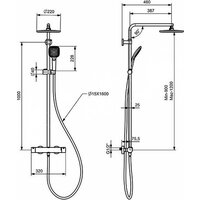 Душевая система  Teska Estella Mix DK1032 - Превью изображения №2 — Интернет-магазин Time-Shop