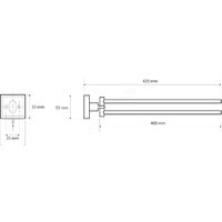 Держатель для полотенца Bemeta 132204191 - Превью изображения №2 — Интернет-магазин Time-Shop