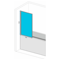 Стеклянная шторка для ванны Rea Lagos 70 - Превью изображения №6 — Интернет-магазин Time-Shop