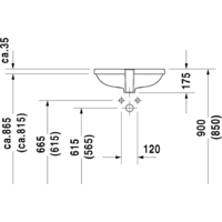 Умывальник Duravit D-Code 52.5x32 (0338490000) - Превью изображения №3 — Интернет-магазин Time-Shop
