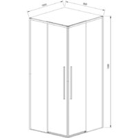 Душевой уголок Vincea Slim-N VSS-4SN8010CLG - Превью изображения №4 — Интернет-магазин Time-Shop