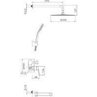 Душевая система  Gappo G7199-30 - Превью изображения №2 — Интернет-магазин Time-Shop