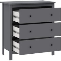 Комод Mio Tesoro Сага 3 ящика 2.08.02.020.4 (серый) - Превью изображения №3 — Интернет-магазин Time-Shop