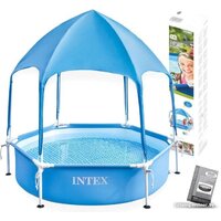 Intex Metal Frame с навесом 28209NP (183x38)