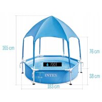 Каркасный бассейн Intex Metal Frame с навесом 28209NP (183x38) - Превью изображения №3 — Интернет-магазин Time-Shop