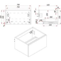  ЗОВ Тумба под умывальник Кито 80 K80LW0MWMC (белый матовый) - Превью изображения №3 — Интернет-магазин Time-Shop