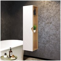  Doratiz Шкаф-пенал Фьорд 40 L 2712.303 (дуб бунратти/белый,с подвесной) - Превью изображения №7 — Интернет-магазин Time-Shop