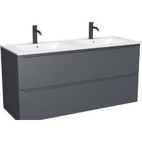 ЗОВ Тумба с умывальником Дион 120 D120LAFM7015MKV5-OL120 (графит матовый)