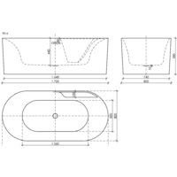 Ванна Ceramica Nova Omega FB16 170x80 - Превью изображения №5 — Интернет-магазин Time-Shop