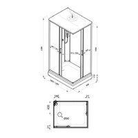 Душевая кабина Triton Квадро 100x80 А Полосы, ДН4 - Превью изображения №13 — Интернет-магазин Time-Shop