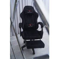 Игровое (геймерское) кресло Calviano 1584 (велюр, черный) - Превью изображения №2 — Интернет-магазин Time-Shop