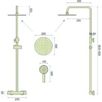 Душевая система  Rea Vincent REA-P8005 (золотой) - Превью изображения №5 — Интернет-магазин Time-Shop