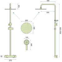 Душевая система  Rea Vincent REA-P8005 (золотой) - Превью изображения №5 — Интернет-магазин Time-Shop
