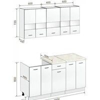 Готовая кухня Кортекс-мебель Корнелия Экстра 1.6м (дуб сонома/королевский опал) - Превью изображения №5 — Интернет-магазин Time-Shop