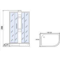 Душевая кабина Мономах 120/80/24 МЗ L Б/К - Превью изображения №5 — Интернет-магазин Time-Shop