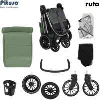 Коляска прогулочная «книга» Pituso Ruta (зеленый) - Превью изображения №20 — Интернет-магазин Time-Shop