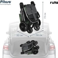 Коляска прогулочная «книга» Pituso Ruta (зеленый) - Превью изображения №15 — Интернет-магазин Time-Shop