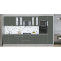 Кухонный модуль Интерлиния Мила Пластик 3.6 (шторм/шторм/белый гранит) - Превью изображения №2 — Интернет-магазин Time-Shop