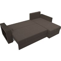 Угловой диван Лига диванов Дубай Лайт правый 121639 (рогожка амур коричневый) - Превью изображения №8 — Интернет-магазин Time-Shop