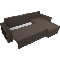 Угловой диван Лига диванов Дубай Лайт правый 121639 (рогожка амур коричневый) - Превью изображения №7 — Интернет-магазин Time-Shop