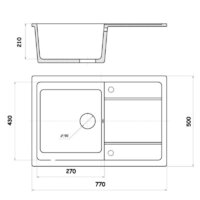 Кухонная мойка Wisent MW780-26 (антрацит) - Превью изображения №2 — Интернет-магазин Time-Shop