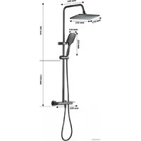 Душевая система  Ekko E2502-8 - Превью изображения №2 — Интернет-магазин Time-Shop