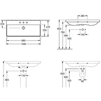 Умывальник Villeroy & Boch Avento 4156A501 - Превью изображения №2 — Интернет-магазин Time-Shop
