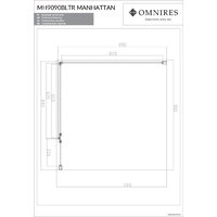 Душевой уголок Omnires Manhattan ADC12X-ABLTR + ADR80X-BLTR - Превью изображения №2 — Интернет-магазин Time-Shop