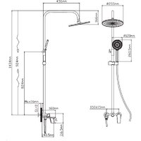 Душевая система  Potato Р35167-6 - Превью изображения №5 — Интернет-магазин Time-Shop