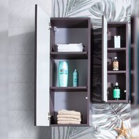  Бриклаер Шкаф-полупенал Кристалл 90 навесной (софт графит) - Превью изображения №2 — Интернет-магазин Time-Shop