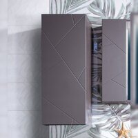  Бриклаер Шкаф-полупенал Кристалл 90 навесной (софт графит) - Превью изображения №3 — Интернет-магазин Time-Shop