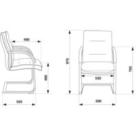 Офисный стул Бюрократ T-9927SL-LOW-V (светло-коричневый) - Превью изображения №5 — Интернет-магазин Time-Shop