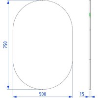  Lauter Зеркало Melisa овальное HA50 (серо-зеленый п/мат) - Превью изображения №4 — Интернет-магазин Time-Shop