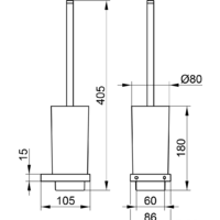 Ершик для унитаза Keuco Edition 11 11164019000 (хром/матовое стекло) - Превью изображения №2 — Интернет-магазин Time-Shop