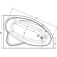 Ванна Ventospa Nika 170x115L - Превью изображения №4 — Интернет-магазин Time-Shop